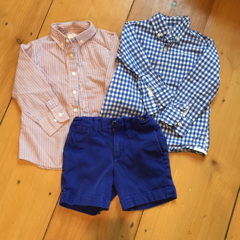 Crewcuts button down shirts and shorts